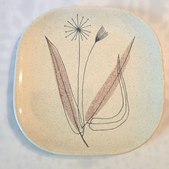 Vintage Pristine 1955 Franciscan Earthenware "Trio" Bread Plate Set Of 6 - Picture 1 of 6